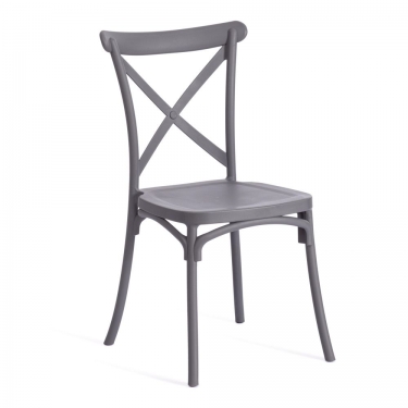 Стул Tetchair CROSS mod. PL24 / 1 шт. в упаковке пластик, 48 х 58 х 89 см, Dark-grey темно-cерый 15537