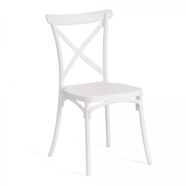 Стул Tetchair CROSS mod. PL24 / 1 шт. в упаковке пластик, 48 х 58 х 89 см, White белый 11954