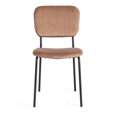 Стул Tetchair CAROL mod. UC06 / 1 шт. в упаковке металл, вельвет, 45 х 56 х 82 см, Brown коричневый HLR11 / черный