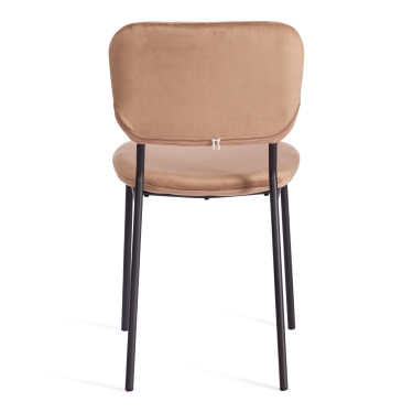 Стул Tetchair CAROL mod. UC06 / 1 шт. в упаковке металл, вельвет, 45 х 56 х 82 см, Brown коричневый HLR11 / черный