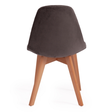Стул Tetchair CINDY SOFT mod. C1021F1 / 1 шт. в упаковке вельвет/дерево бук, 53 х 45 х 81 см , серый HLR 24/натуральный