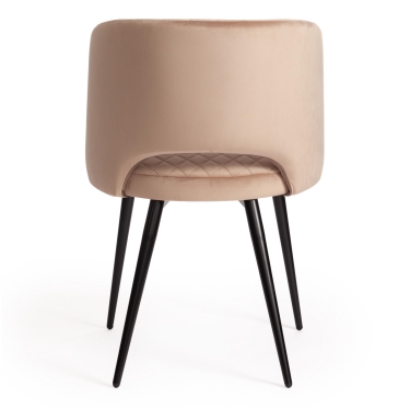 Стул Tetchair WIND mod. 717 / 1 шт. в упаковке ткань/металл, 55х55х80 см, высота до сиденья 48 см, бежевый barkhat 5/черный