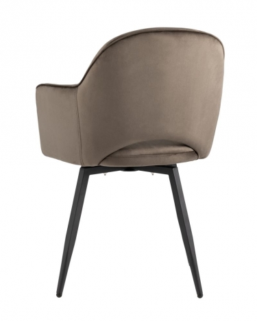 Стул Stool Group Венера вращающийся велюр коричневый с подлокотниками