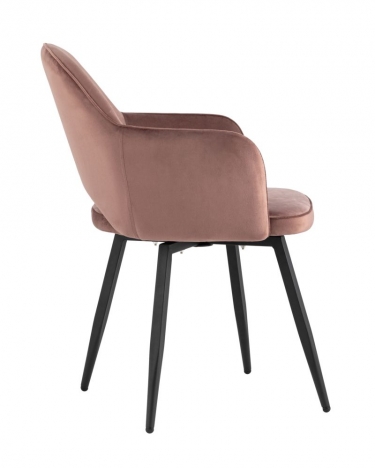 Стул Stool Group Венера вращающийся велюр пыльно-розовый с подлокотниками