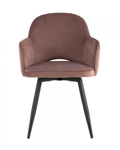 Стул Stool Group Венера вращающийся велюр пыльно-розовый с подлокотниками