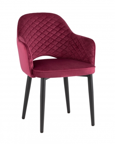 Стул Stool Group Венера диамант велюр бордовый с подлокотниками