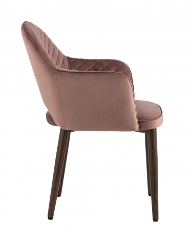 Стул Stool Group Венера диамант велюр пыльно-розовый с подлокотниками