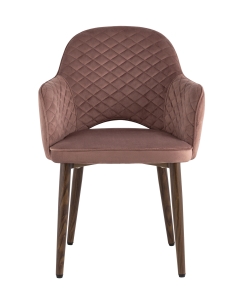 Стул Stool Group Венера диамант велюр пыльно-розовый с подлокотниками