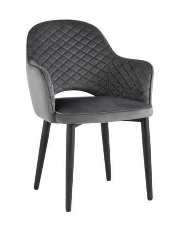 Стул Stool Group Венера диамант велюр серый с подлокотниками