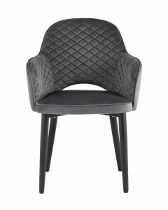 Стул Stool Group Венера диамант велюр серый с подлокотниками