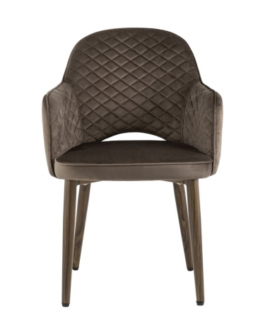 Стул Stool Group Венера диамант велюр коричневый с подлокотниками