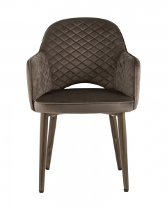 Стул Stool Group Венера диамант велюр коричневый с подлокотниками