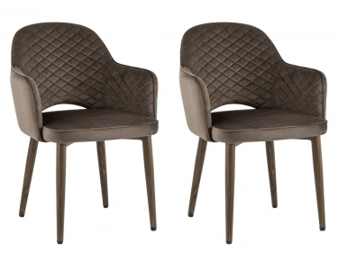 Стул Stool Group Венера диамант велюр коричневый 2 шт