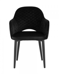 Стул Stool Group Венера диамант велюр черный с подлокотниками