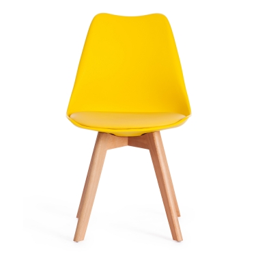 Стул Tetchair TULIP mod. 73 / 1 шт. в упаковке дерево/пластик/ПУ, 48.552.583cм, желтый