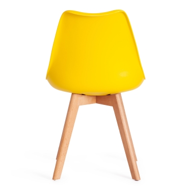 Стул Tetchair TULIP mod. 73 / 1 шт. в упаковке дерево/пластик/ПУ, 48.552.583cм, желтый