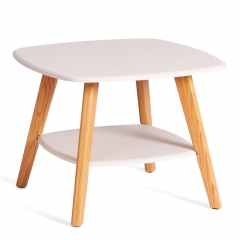 Журнальный стол Tetchair RIO мдф, 65х65х50 см, крем/дуб светлый