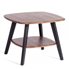 Журнальный стол Tetchair RIO мдф, 65х65х50 см, орех кантри/черный