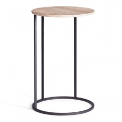 Журнальный стол Tetchair Mone МДФ/металл, 45х45х70,5 см, дуб беленый/черный