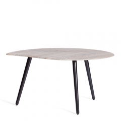 Журнальный стол Tetchair RIMMINI мдф, 77х78х50,4 см, скания темный/черный