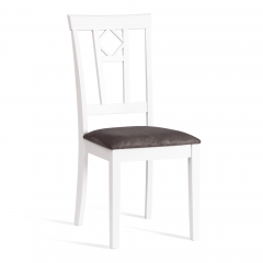 Стул Tetchair Камилла сиденье мягкое CAMILLE SOFT комплект дерево гевея, МДФ, 44х54х95, pure white 402 , ткань, серый