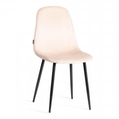 Стул Tetchair BREEZE mod. JSC-58 Велюр/металл , 44 х 53 х 86 см, creamy кремовый HLR 5 / черный
