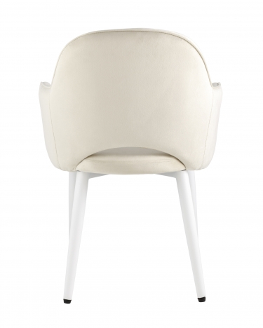 Стул Stool Group Венера велюр кремовый ножки белые 2 шт