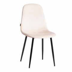 Стул Tetchair BREEZE mod. JSC-58 Велюр/металл , 44 х 53 х 86 см, beige бежевый HLR2 / черный