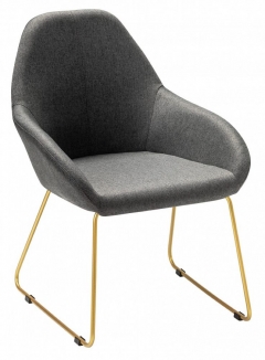 Стул R-home Kent темно-серый/Линк золото