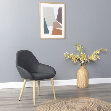 Стул R-home Kent темно-серый/нат.дуб