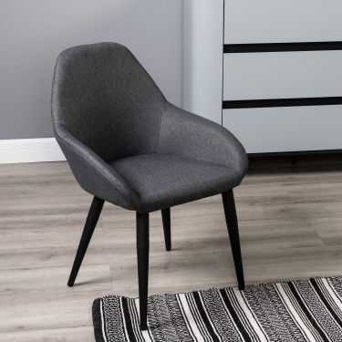 Стул R-home Kent темно-серый/черный