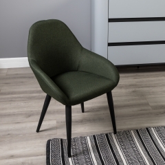 Стул R-home Kent темно-зеленый/черный