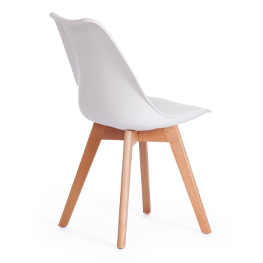 Стул Tetchair TULIP mod. 73 / 1 шт. в упаковке дерево/пластик/ПУ, 48.552.583cм, белый