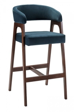 Кресло барное R-home Baxter Б Blue/Темный орех