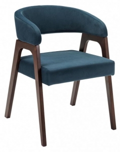 Кресло R-home Baxter Blue/Темный орех