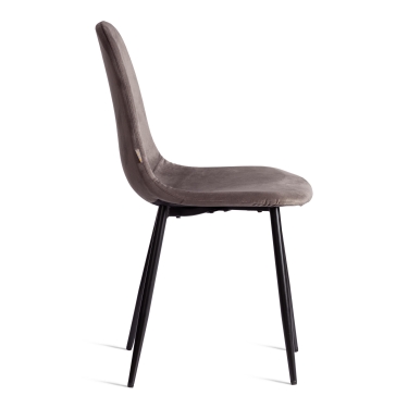 Стул Tetchair BREEZE mod. JSC-58 Велюр/металл , 44 х 53 х 86 см, Dark grey темно-серый HLR24 / черный