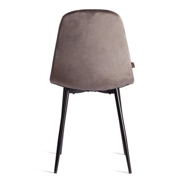 Стул Tetchair BREEZE mod. JSC-58 Велюр/металл , 44 х 53 х 86 см, Dark grey темно-серый HLR24 / черный