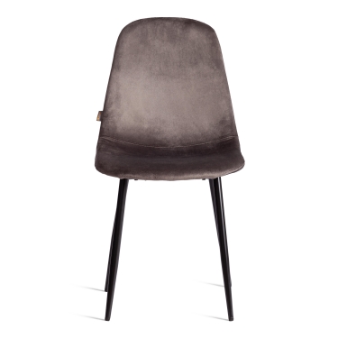 Стул Tetchair BREEZE mod. JSC-58 Велюр/металл , 44 х 53 х 86 см, Dark grey темно-серый HLR24 / черный