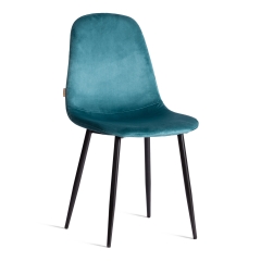 Стул Tetchair BREEZE mod. JSC-58 Велюр/металл , 44 х 53 х 86 см, light blue светло-синий HLR60 / черный