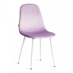 Стул Tetchair BREEZE mod. JSC-58 Велюр/металл , 44 х 53 х 86 см, Lavender лавандовый HLR26 / белый