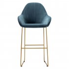 Стул R-home Kent бар Diag blue/Линк золото