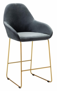 Стул R-home Kent полубар Diag grey/Линк золото