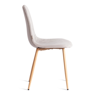 Стул Tetchair BREEZE mod. JSC-58 Велюр/металл , 44 х 53 х 86 см, Light grey светло-серый HLR14 / натуральный