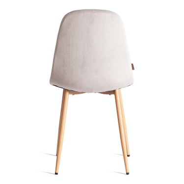 Стул Tetchair BREEZE mod. JSC-58 Велюр/металл , 44 х 53 х 86 см, Light grey светло-серый HLR14 / натуральный
