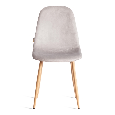 Стул Tetchair BREEZE mod. JSC-58 Велюр/металл , 44 х 53 х 86 см, Light grey светло-серый HLR14 / натуральный