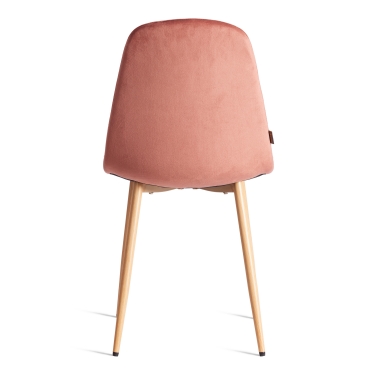 Стул Tetchair BREEZE mod. JSC-58 Велюр/металл , 44 х 53 х 86 см, Coral коралловый HLR44 / натуральный