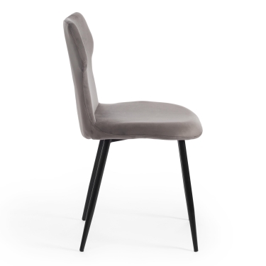 Стул Tetchair ROBOCOP mod. DC0128 / 1 шт. в упаковке вельвет/металл, 57 х 46 х 85 см , серый HLR 24/черный