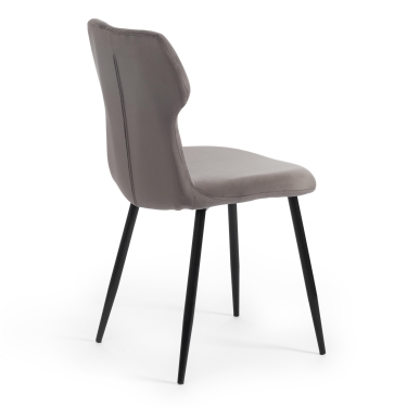 Стул Tetchair ROBOCOP mod. DC0128 / 1 шт. в упаковке вельвет/металл, 57 х 46 х 85 см , серый HLR 24/черный