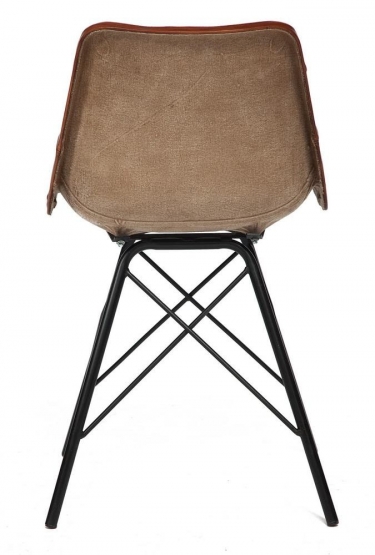 Стул Tetchair Secret De Maison GETS mod. M-14529 металл/кожа буйвола/ткань хлопок, 78х45х51см, коричневый, ткань винтаж