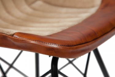 Стул Tetchair Secret De Maison GETS mod. M-14529 металл/кожа буйвола/ткань хлопок, 78х45х51см, коричневый, ткань винтаж